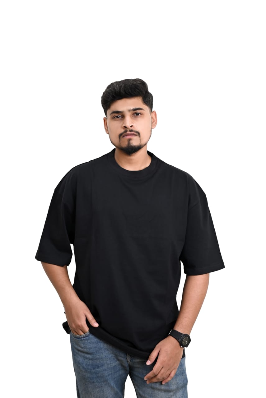 Black Oversized Premium  T-Shirt